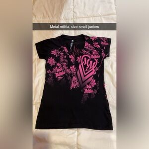 Black and Pink Graphic T-Shirt